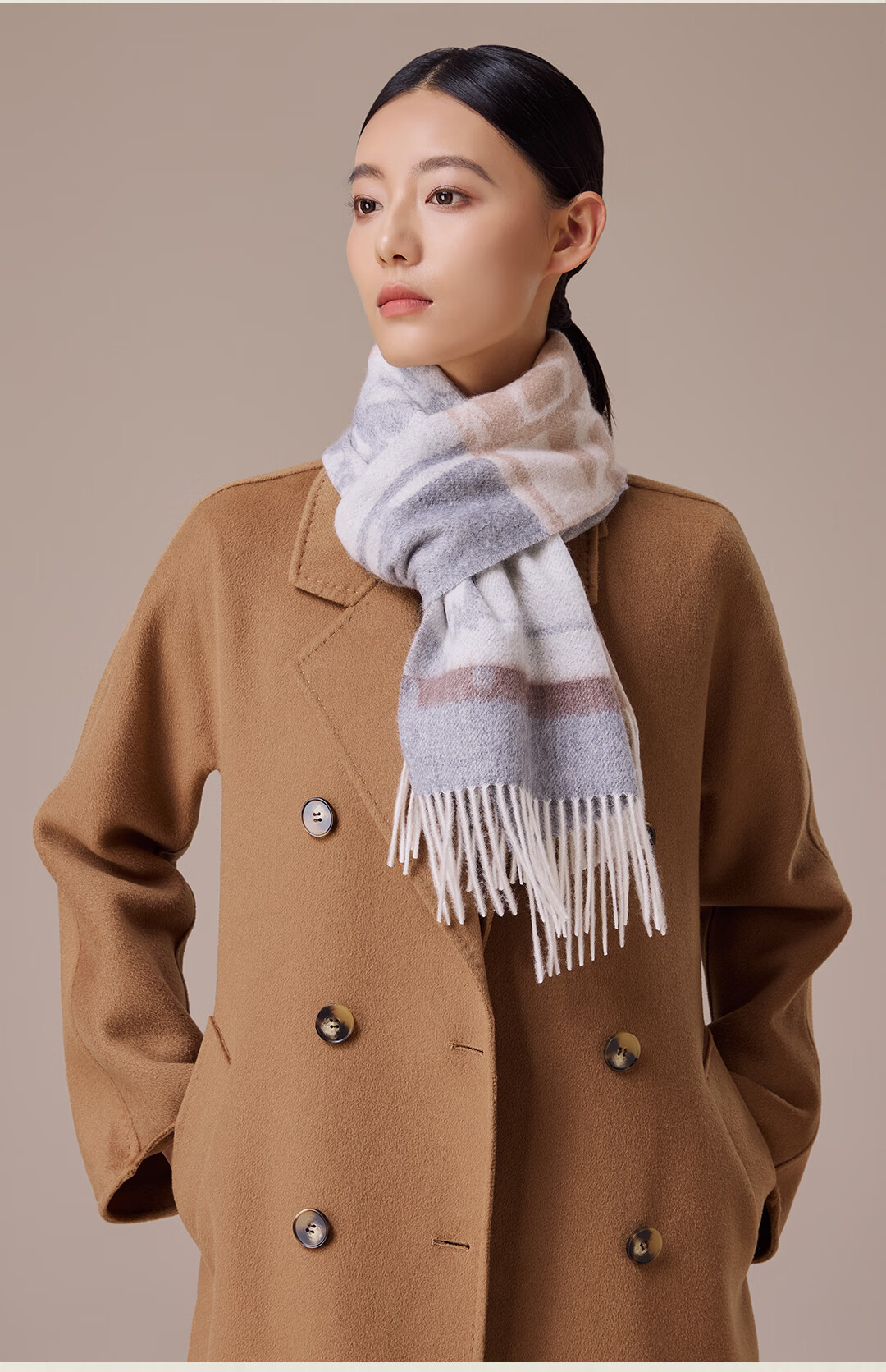 Shanghai Story 100% Cashmere Scarf Women Autumn Winter New Extended Shawl Gift for Mom Neck Warmer New Year Birthday Gift Box 2