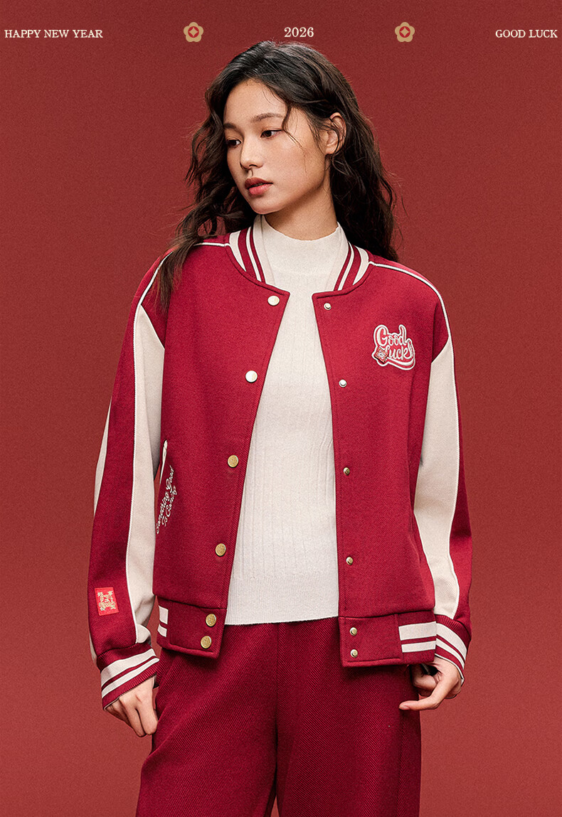 Anta Guan Xiaotong Edition Good Things Happen Fleece-lined Women's Baseball Jacket Sports Top 162618703 2