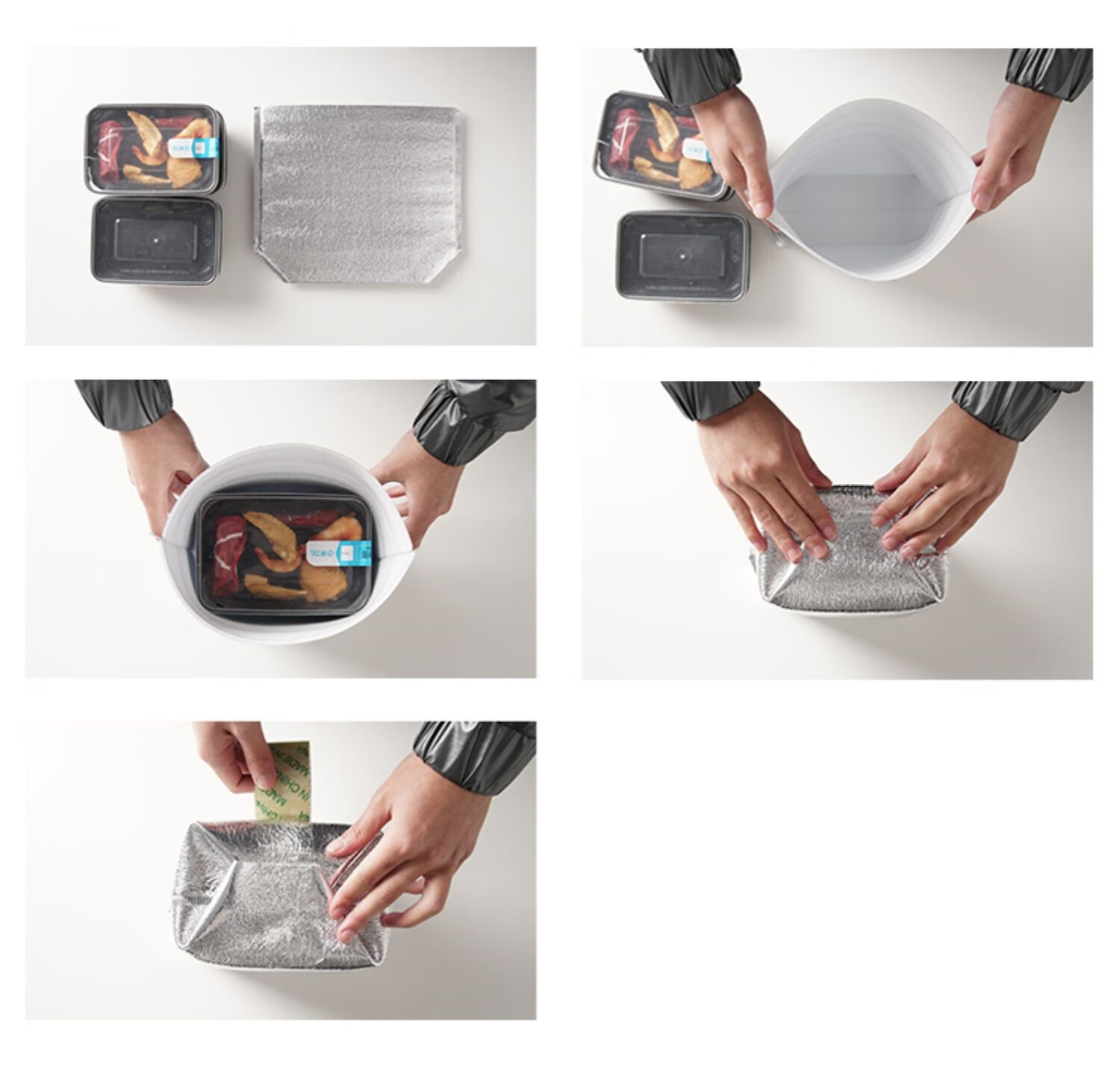 铝箔一次性立体铝箔保温袋加厚大闸蟹外卖打包生鲜海鲜保鲜隔热保冷袋