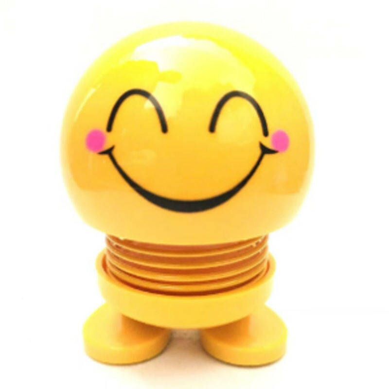 沃科博抖音同款玩具搞笑弹簧摇头笑脸表情包汽车摆件摇头弹跳表情公仔