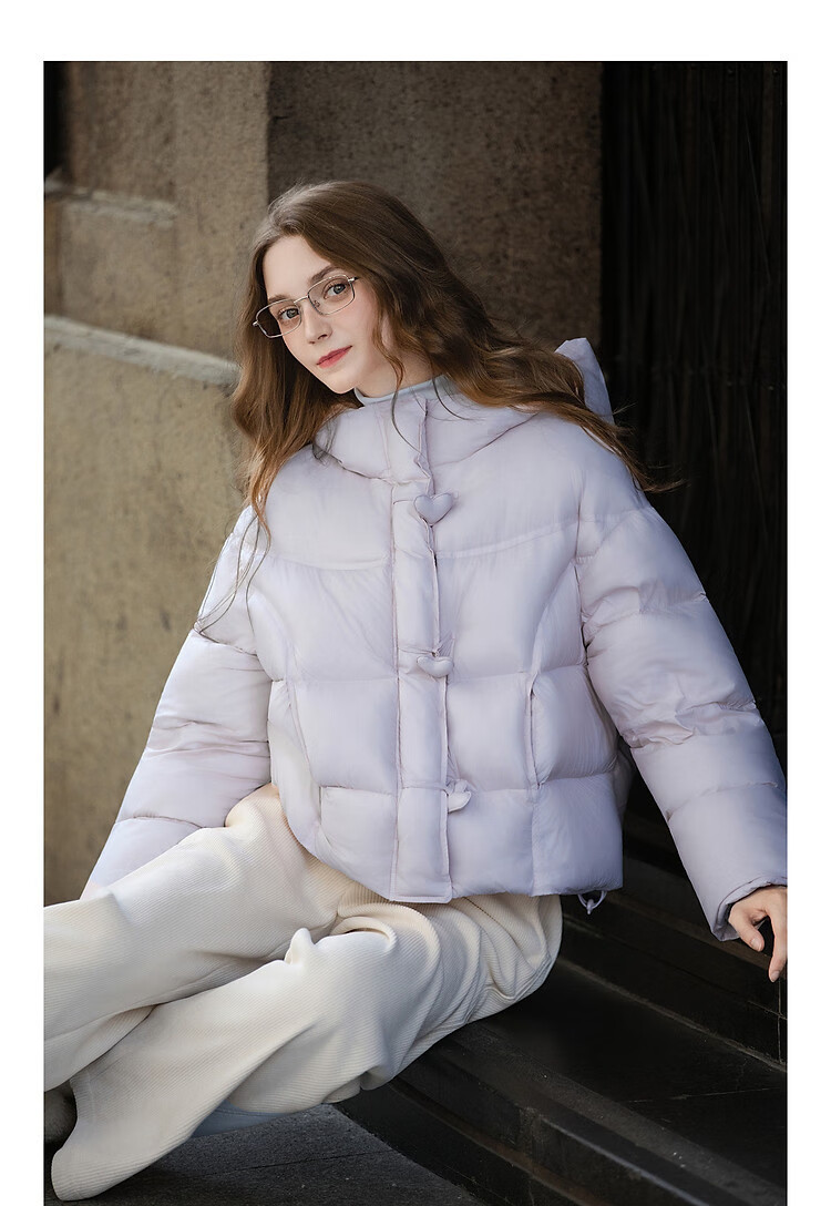 TonLion 2025 Winter Women's High-Collar Hooded Short Down Jacket 5