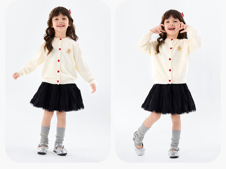 Dudu Kids Girls Cotton Sweater Spring Baby Academy Style Top Navy Blue 130 12