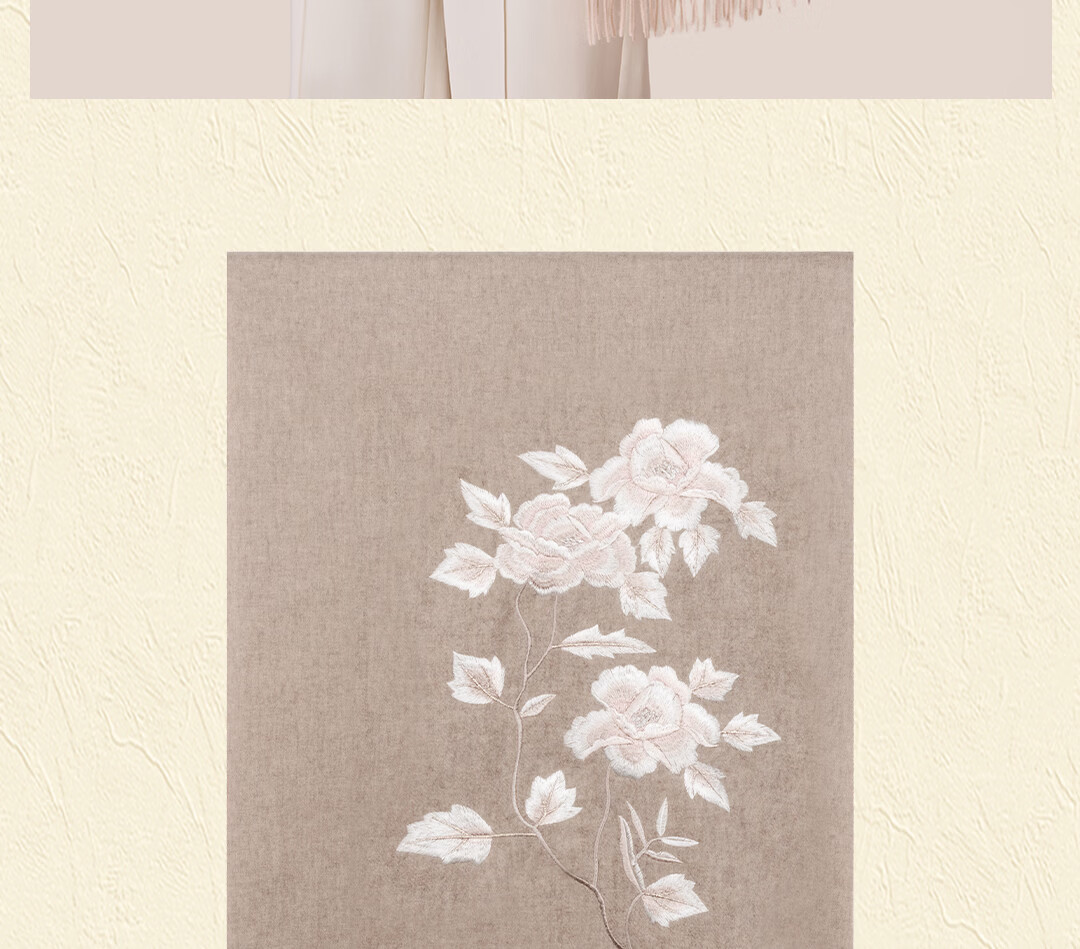 Shanghai Story 100% Wool Scarf National Style Peony Wool Embroidered Large Shawl New Year Birthday Gift for Mom Women 10