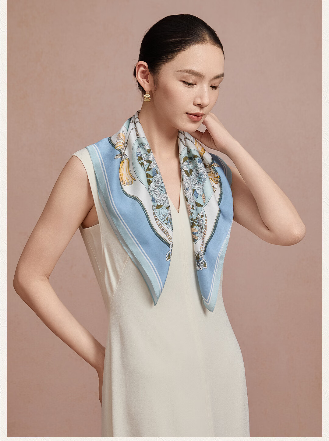 Shanghai Story 100% Mulberry Silk Scarf Gift Box for Mom Elders Ladies Friends New Year Birthday Gift Wrap Scarf 11
