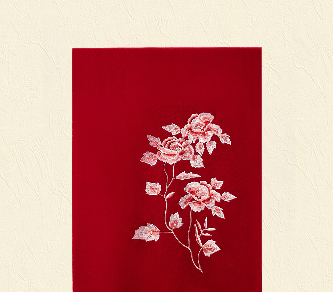 Shanghai Story 100% Wool Scarf National Style Peony Wool Embroidered Large Shawl New Year Birthday Gift for Mom Women 15