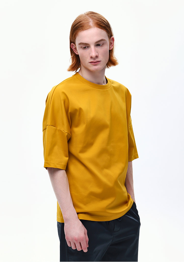 nome男装夏季新款中袖t恤黄色xs