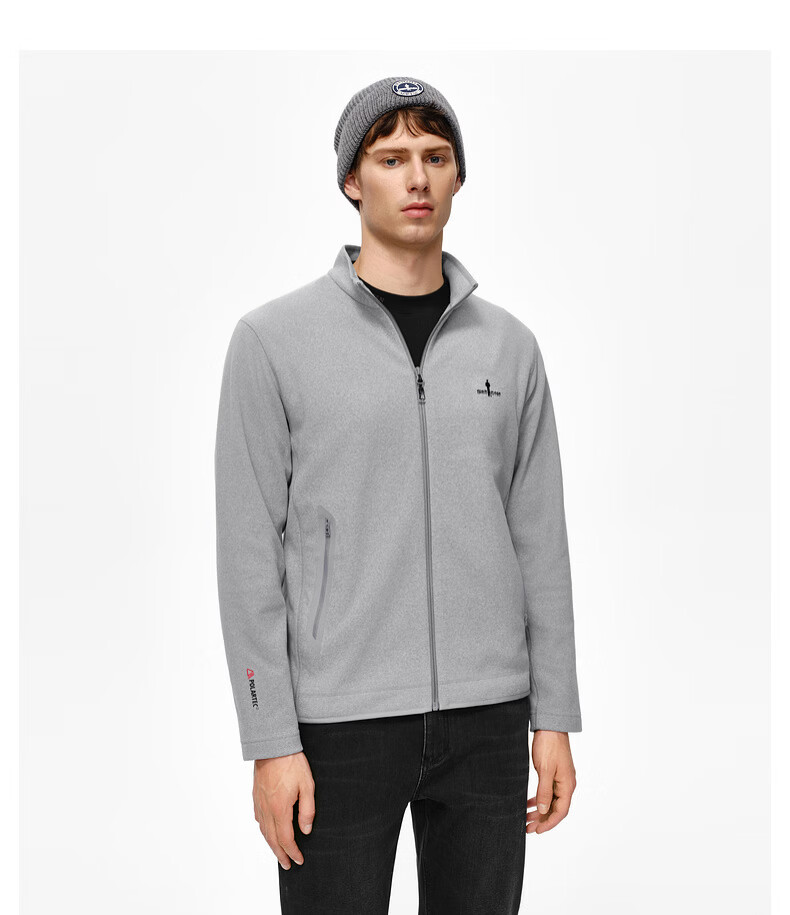 Biyinlefen POLARTEC Fleece New Technology 2025 Autumn Winter Men's Outdoor Stand Collar Knitted Jacket 18