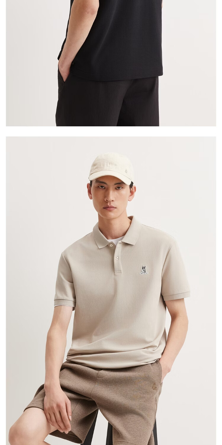JACK & JONES Men's Polo Shirt Business Casual Simple Comfortable Cool Embroidered Fitted Short Sleeve Top 226106011 17