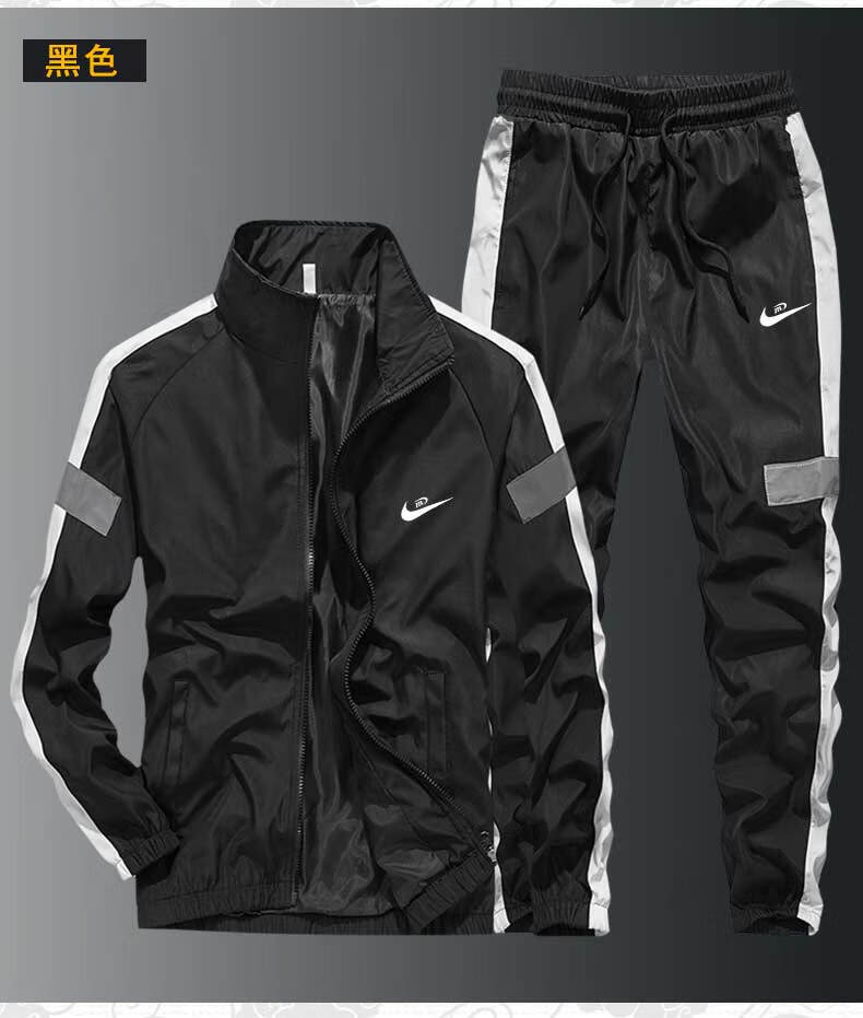 耐克nike休闲运动服套装男春季新款立领夹克外套男士宽松长裤跑步服