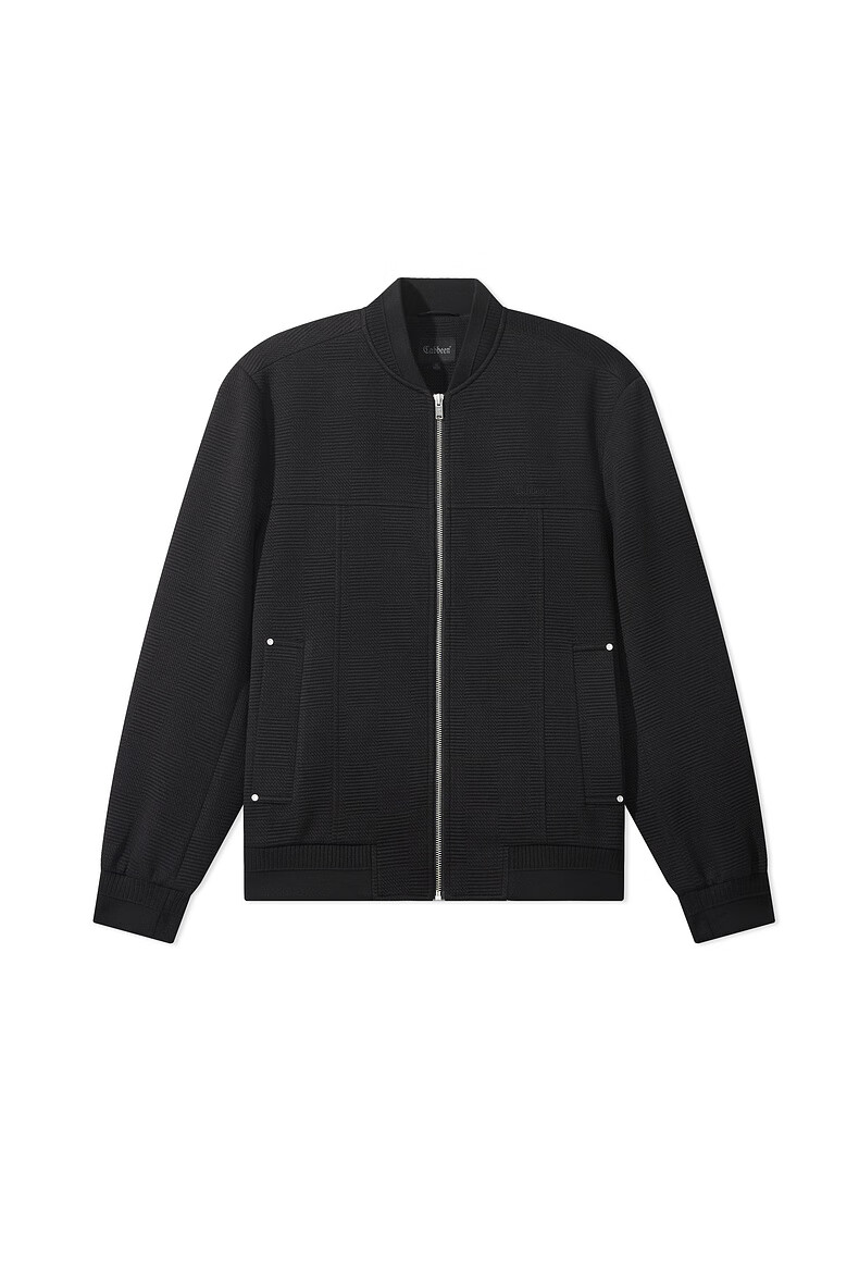 CABBEEN Men's Checkered Jacquard Jacket Plaid Jacquard Fabric Casual Simple Commuter Spring 2026 Coat 2