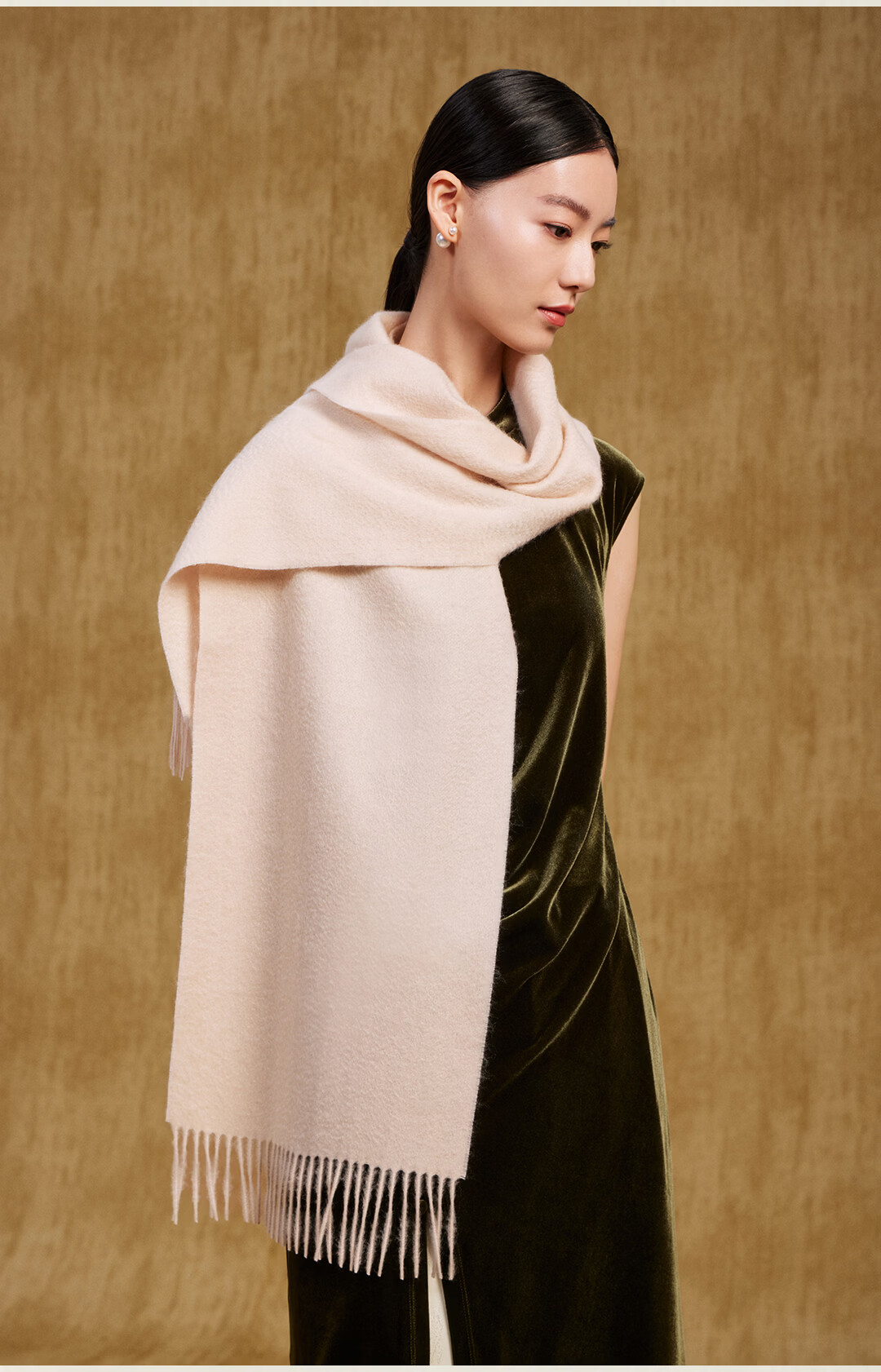 Shanghai Story 100% Cashmere Thickened Autumn Winter Warm Scarf Shawl Neck Warmer Gift for Elders Mother's Day Birthday Women 10