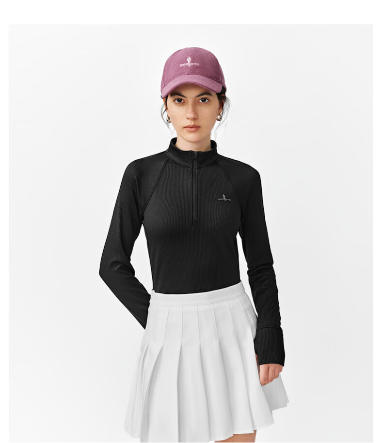 Biyinlefen [Sun Protection Quick-Dry] Women's Top for Spring And Autumn, Casual Outdoor Sports Style, Moisture-Wicking Comfortable Stand-Collar Long-Sleeve T-Shirt 8