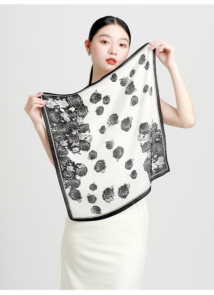 5161 Premium 100% Mulberry Silk Scarf Small Square Neck Scarf 2025 New Printed Hair Tie Gift 9