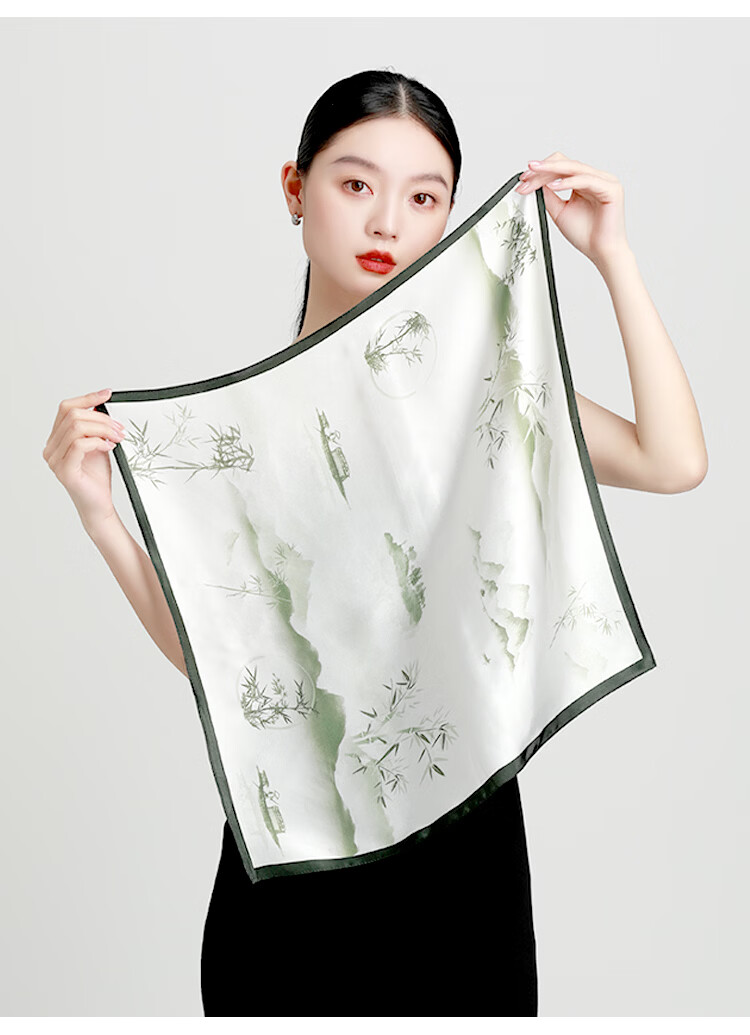 5161 Premium 100% Mulberry Silk Scarf Small Square Neck Scarf 2025 New Printed Hair Tie Gift 15