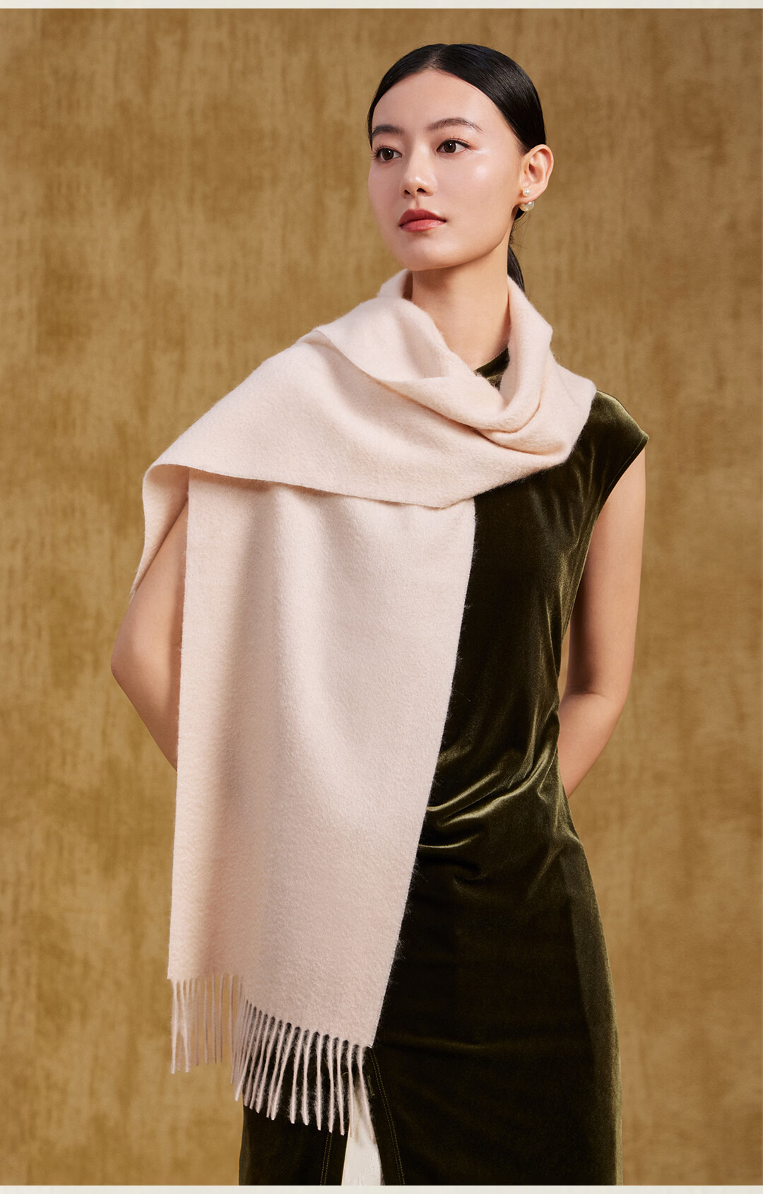 Shanghai Story 100% Cashmere Thickened Autumn Winter Warm Scarf Shawl Neck Warmer Gift for Elders Mother's Day Birthday Women 11