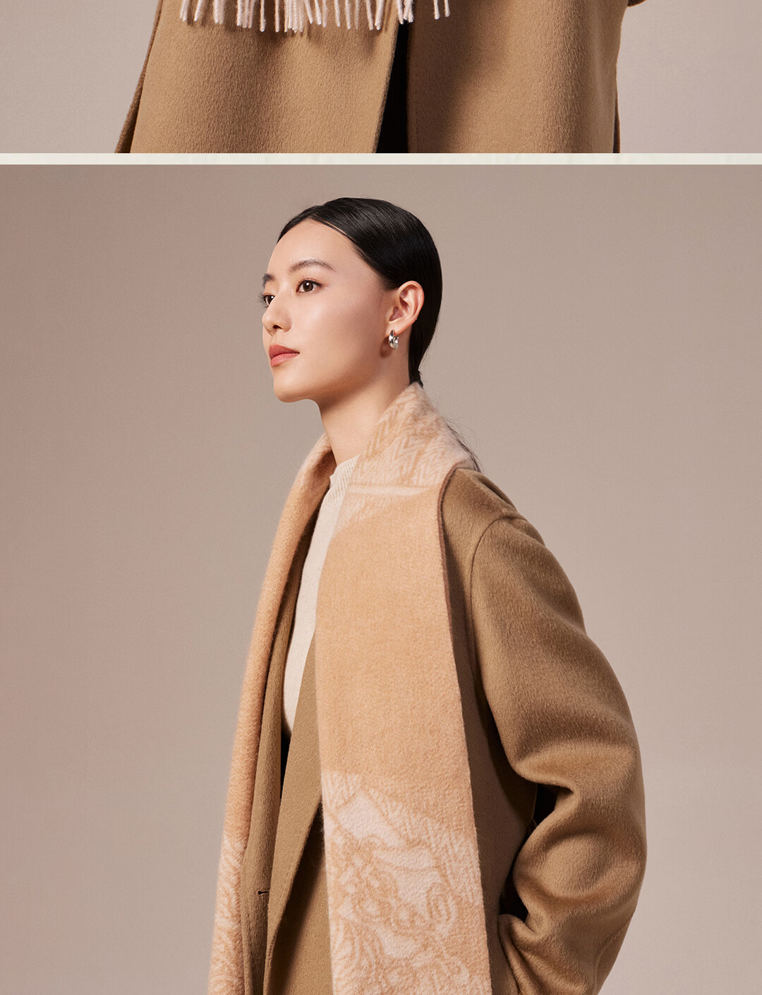 Shanghai Story Autumn Winter New 100% Cashmere Extended Scarf Jacquard Neck Warmer Gift Box for Elders Mom Mother's Day Birthday Gift 8