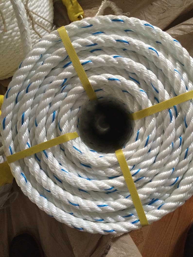 三股亚麻绳货车捆绑绳耐磨清粪机绳船聚丙烯扁丝绳尼龙塑料绳 20毫米