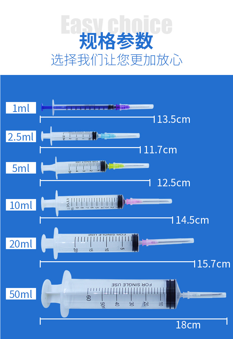 1ml注射器针头规格图片