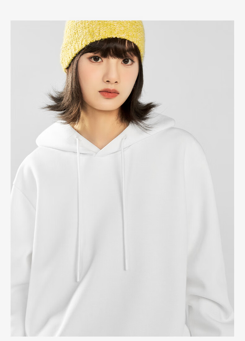 MINISO Thickened Lamb Fleece Hoodie Men's Winter Warm Hooded Jacket Heavyweight Versatile Top Heather Gray XL 6