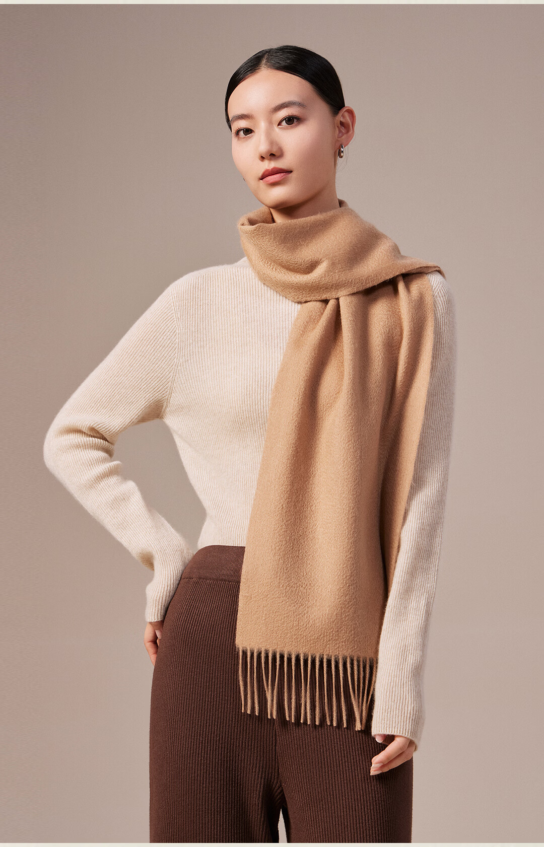 Shanghai Story 100% Cashmere Thickened Autumn Winter Warm Scarf Shawl Neck Warmer Gift for Elders Mother's Day Birthday Women 6