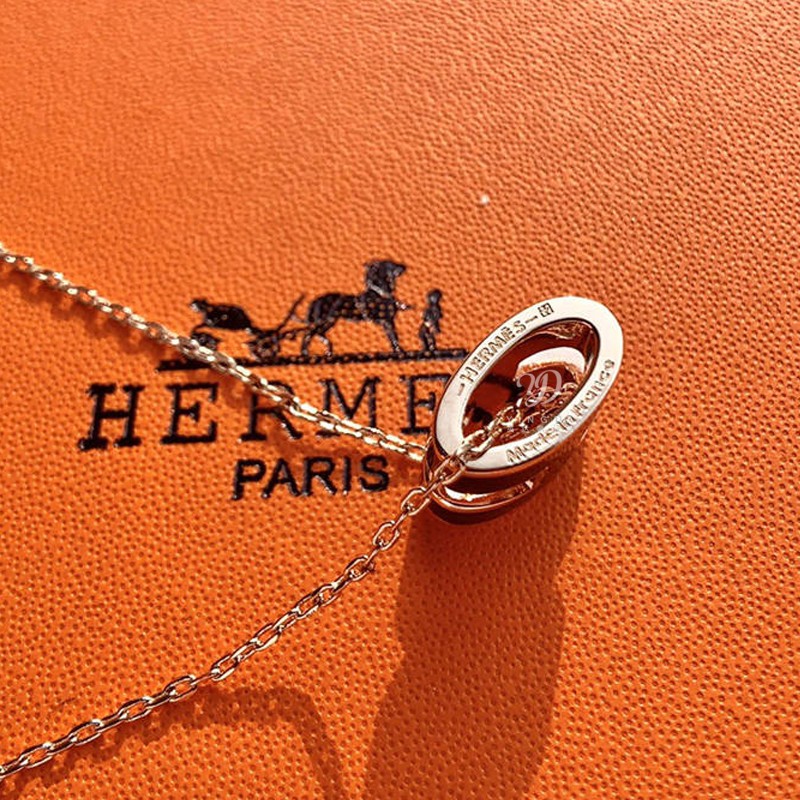 爱马仕 项链女 pop系列h迷你吊坠 锁骨链送礼 圣诞礼物预售代购 mini