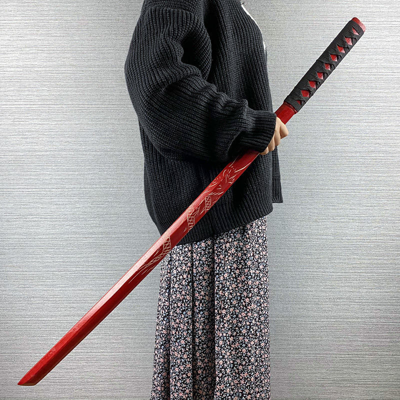 玩具忍者刀 鬼灭之刃日轮刀大号男儿童动漫cos周边表演一米剑玩具木