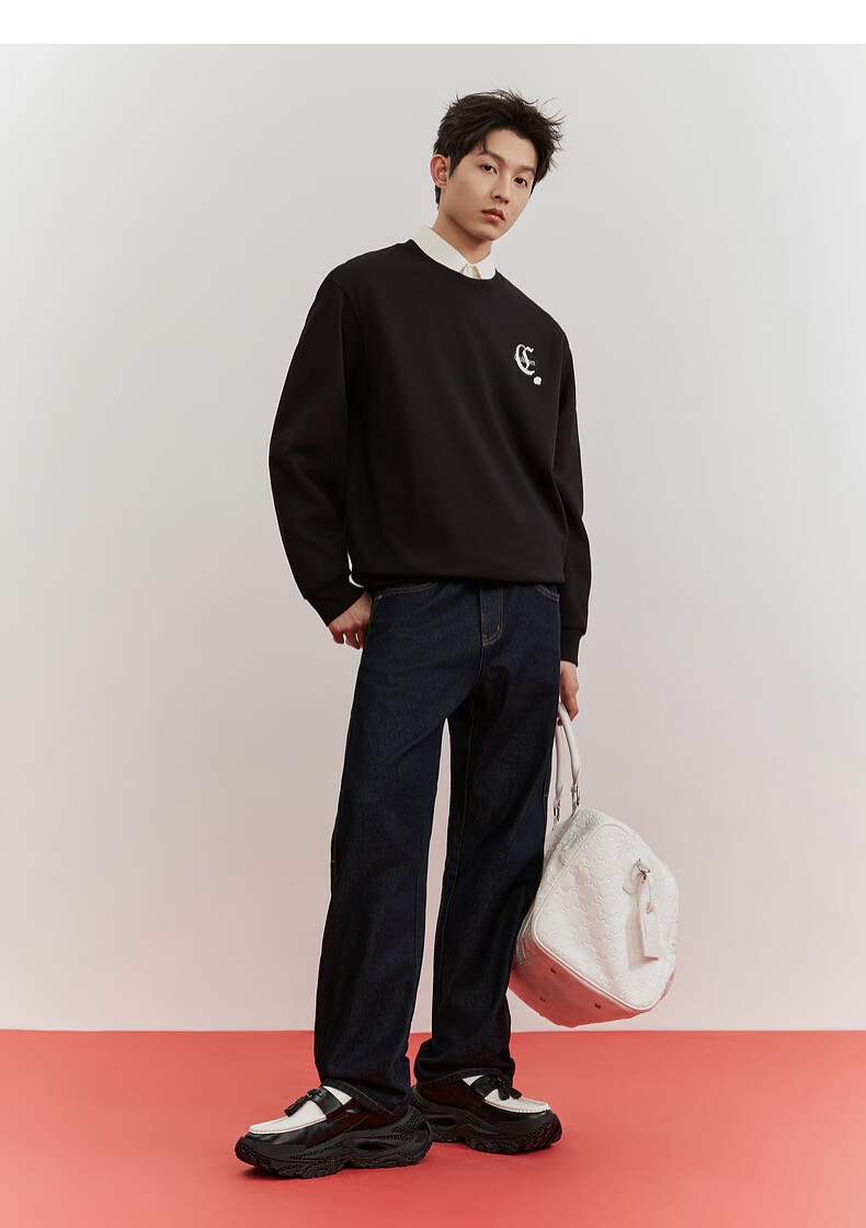 CABBEEN 300G Healthy Fabric Sweatshirt Traditional Ruyi Knot Logo Embroidery 2026 Spring Men's Long Sleeve Sweatshirt 17