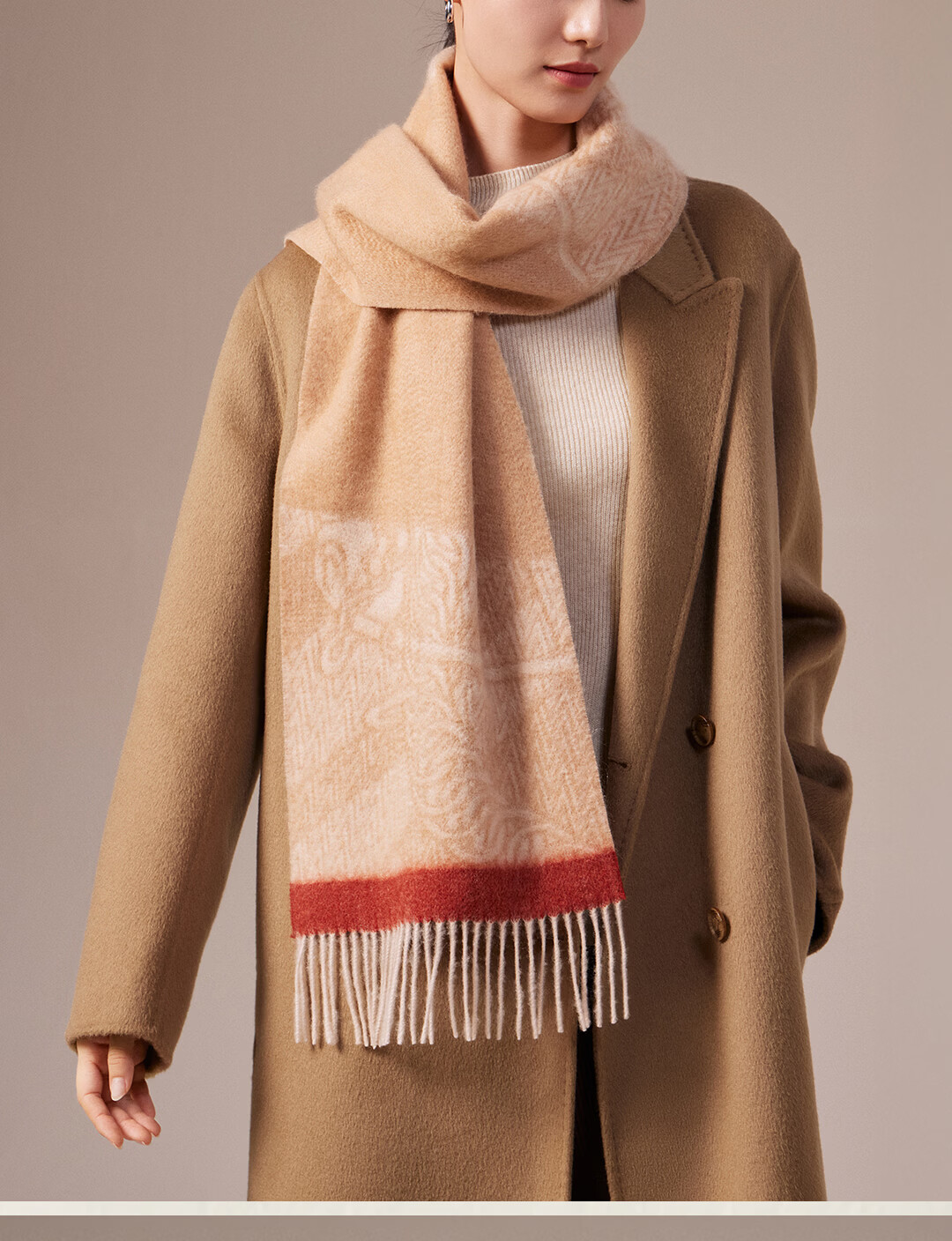 Shanghai Story Autumn Winter New 100% Cashmere Extended Scarf Jacquard Neck Warmer Gift Box for Elders Mom Mother's Day Birthday Gift 6