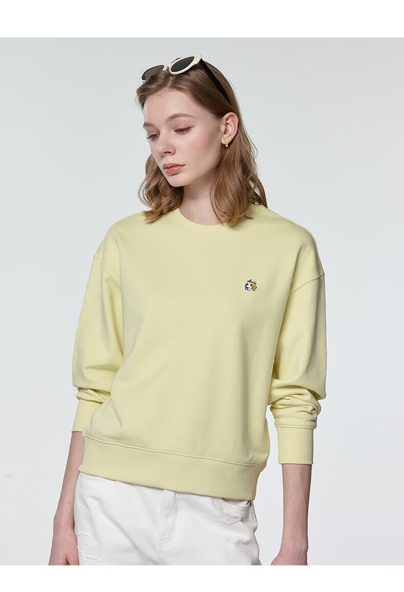 HAZZYS Women's Spring PHIZ Series Loose Pullover Crewneck Sweatshirt ABTSE0DAX01 15