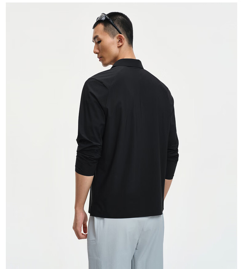Biyinlefen [Lingan T] 2026 Spring New Men's Outdoor Sun Protection Cooling Stretch Casual Commuter Long Sleeve Polo Shirt 7