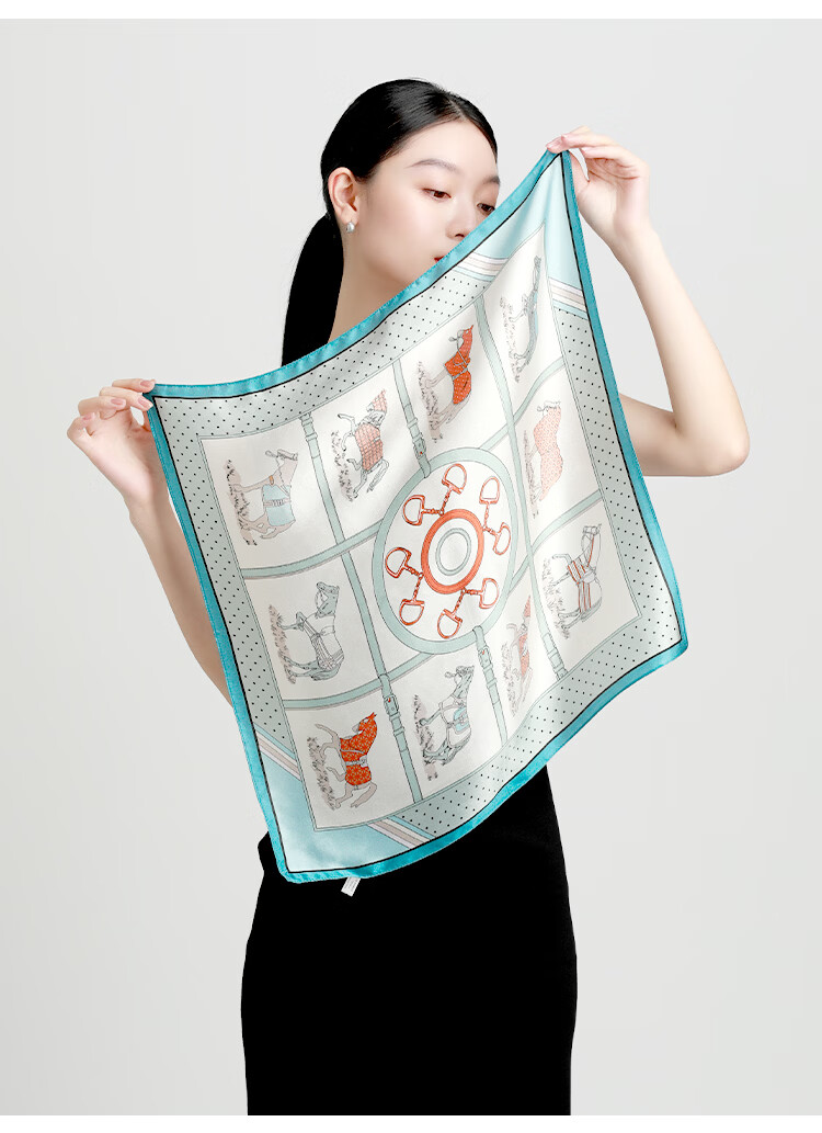 5161 Premium 100% Mulberry Silk Scarf Small Square Neck Scarf 2025 New Printed Hair Tie Gift 19