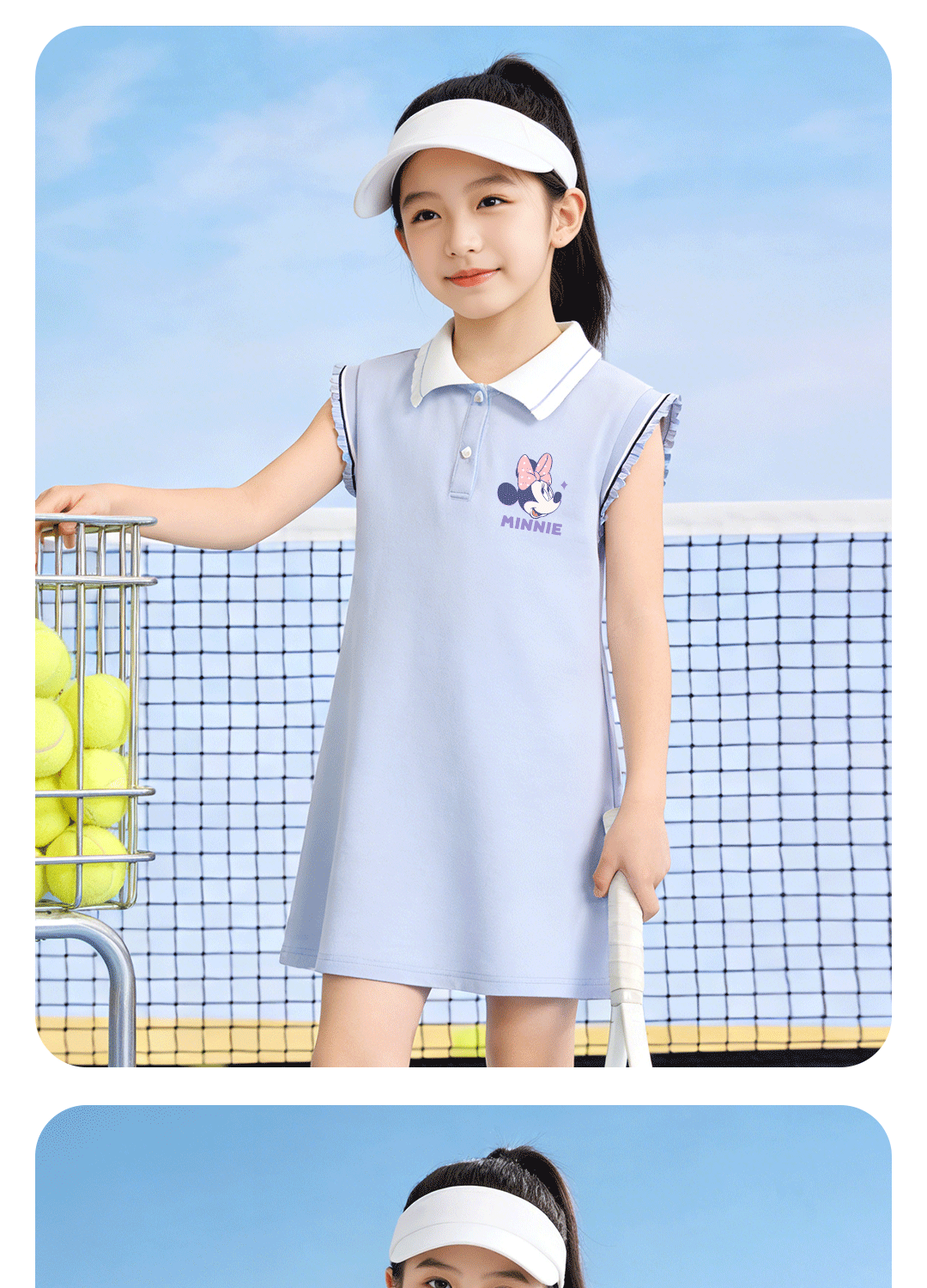 Disney Kids Cute Girls Polo Dress 2026 Summer New Children's Sports Skirt Popular Girl Princess Dress 13