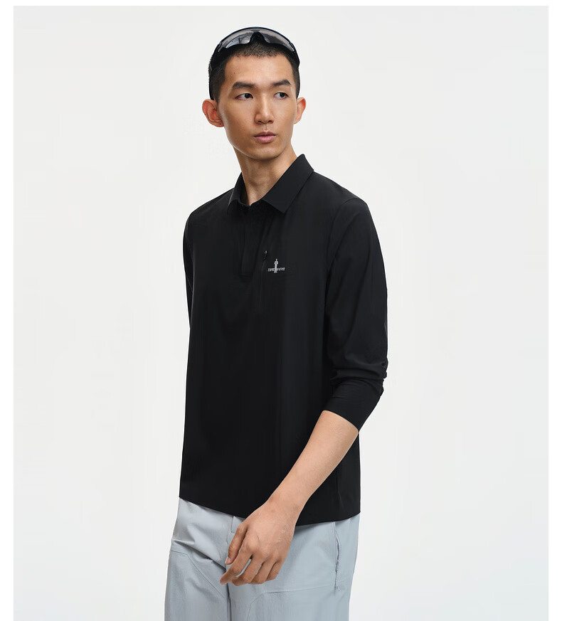 Biyinlefen [Lingan T] 2026 Spring New Men's Outdoor Sun Protection Cooling Stretch Casual Commuter Long Sleeve Polo Shirt 6