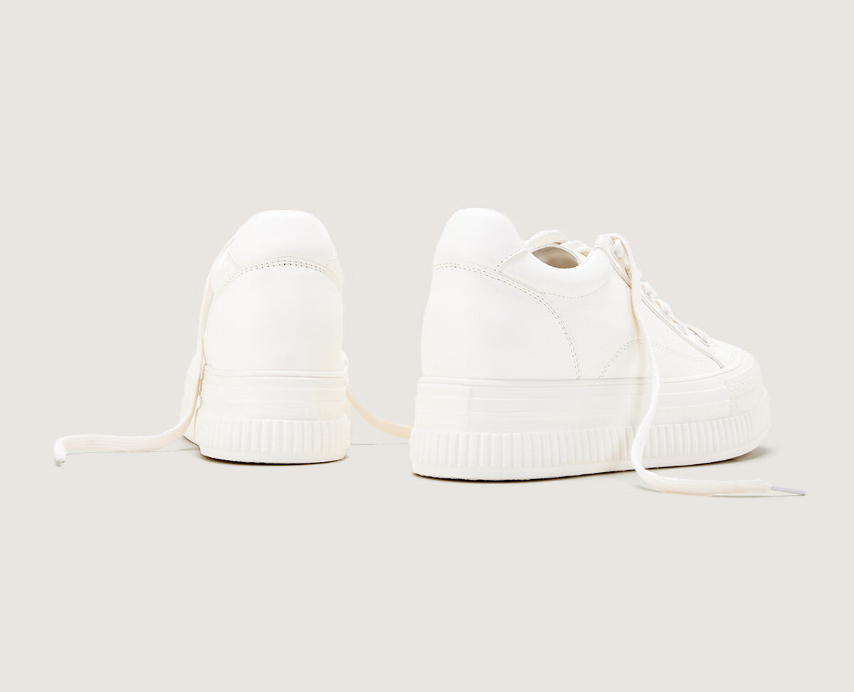 Sasa Su [Cloud Feel White Sneakers] Spring Summer Thick Sole Height Increasing Versatile White Sneakers Sports Casual Shoes Women ZA65184-30 16