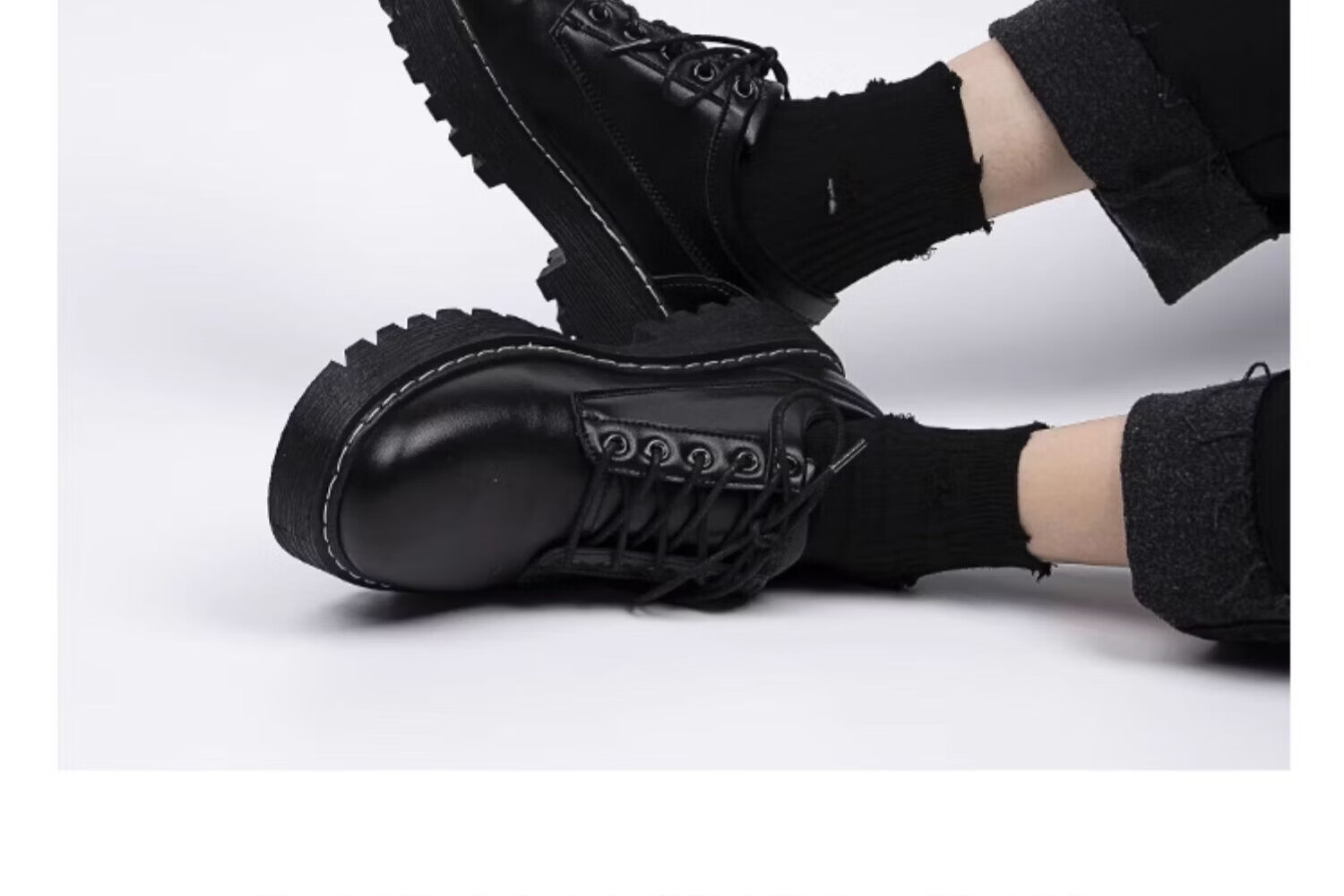 Global Black Leather Men's Shoes 2026 Spring New British Style Trendy Premium Formal Thick Sole Derby Shoes for Men 16