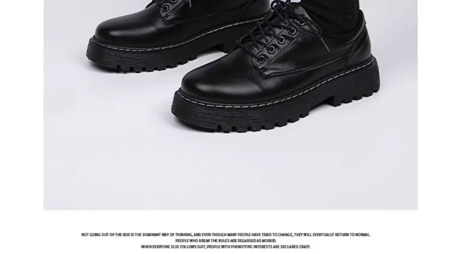 Global Black Leather Men's Shoes 2026 Spring New British Style Trendy Premium Formal Thick Sole Derby Shoes for Men 12