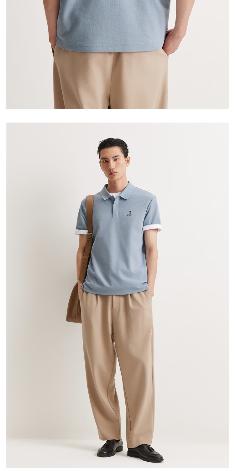 JACK & JONES Men's Polo Shirt Business Casual Simple Comfortable Cool Embroidered Fitted Short Sleeve Top 226106011 14