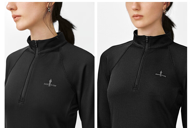 Biyinlefen [Sun Protection Quick-Dry] Women's Top for Spring And Autumn, Casual Outdoor Sports Style, Moisture-Wicking Comfortable Stand-Collar Long-Sleeve T-Shirt 11