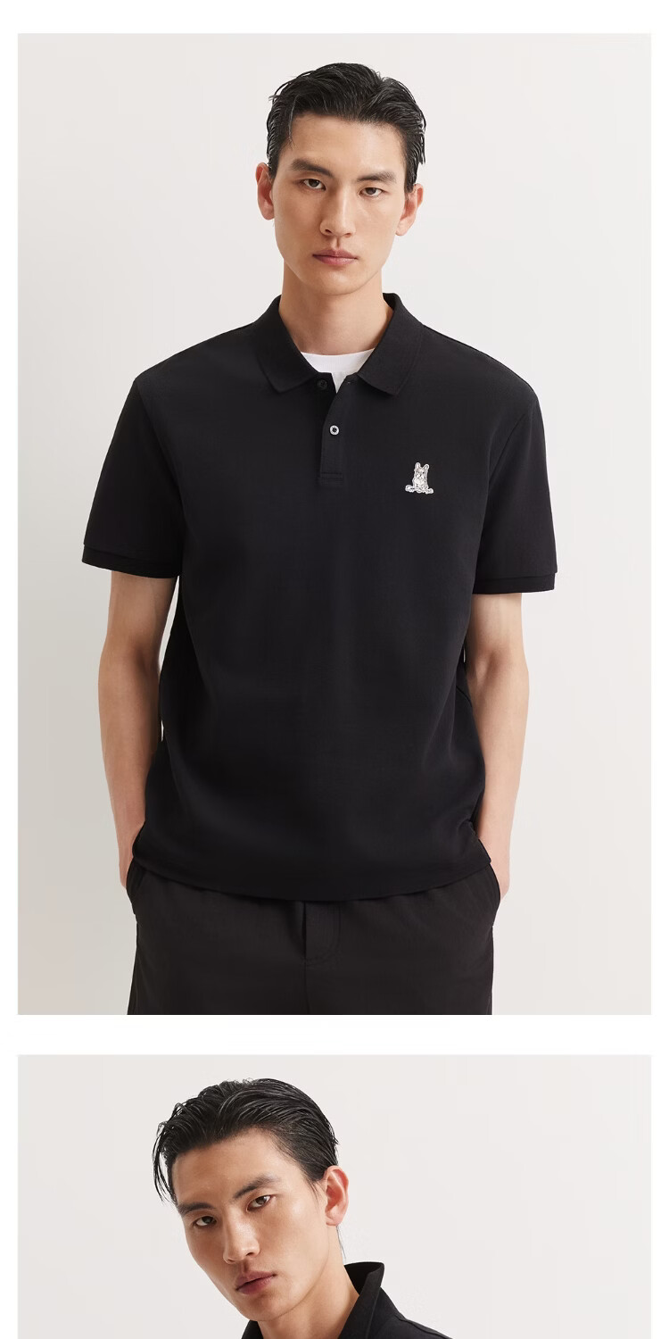 JACK & JONES Men's Polo Shirt Business Casual Simple Comfortable Cool Embroidered Fitted Short Sleeve Top 226106011 15