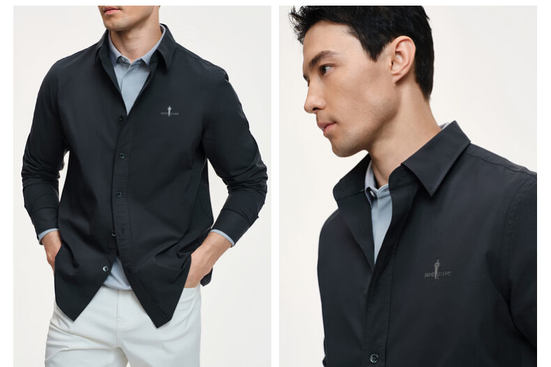 Biyinlefen [Ultra-Light Fabric] 2026 Spring New Men's Casual Commuter Lightweight Soft Solid Color Long Sleeve Polo Shirt 13