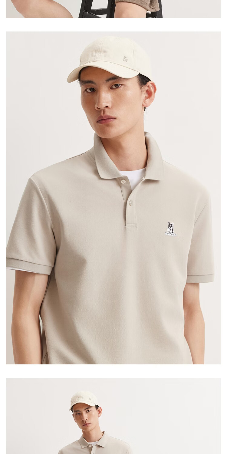 JACK & JONES Men's Polo Shirt Business Casual Simple Comfortable Cool Embroidered Fitted Short Sleeve Top 226106011 18