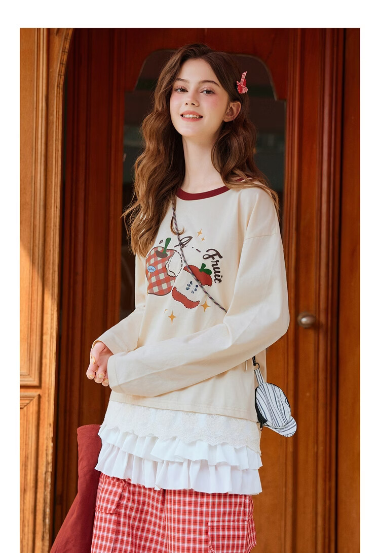 TonLion 2026 Spring Women's Color-Block Long Sleeve T-Shirt 9