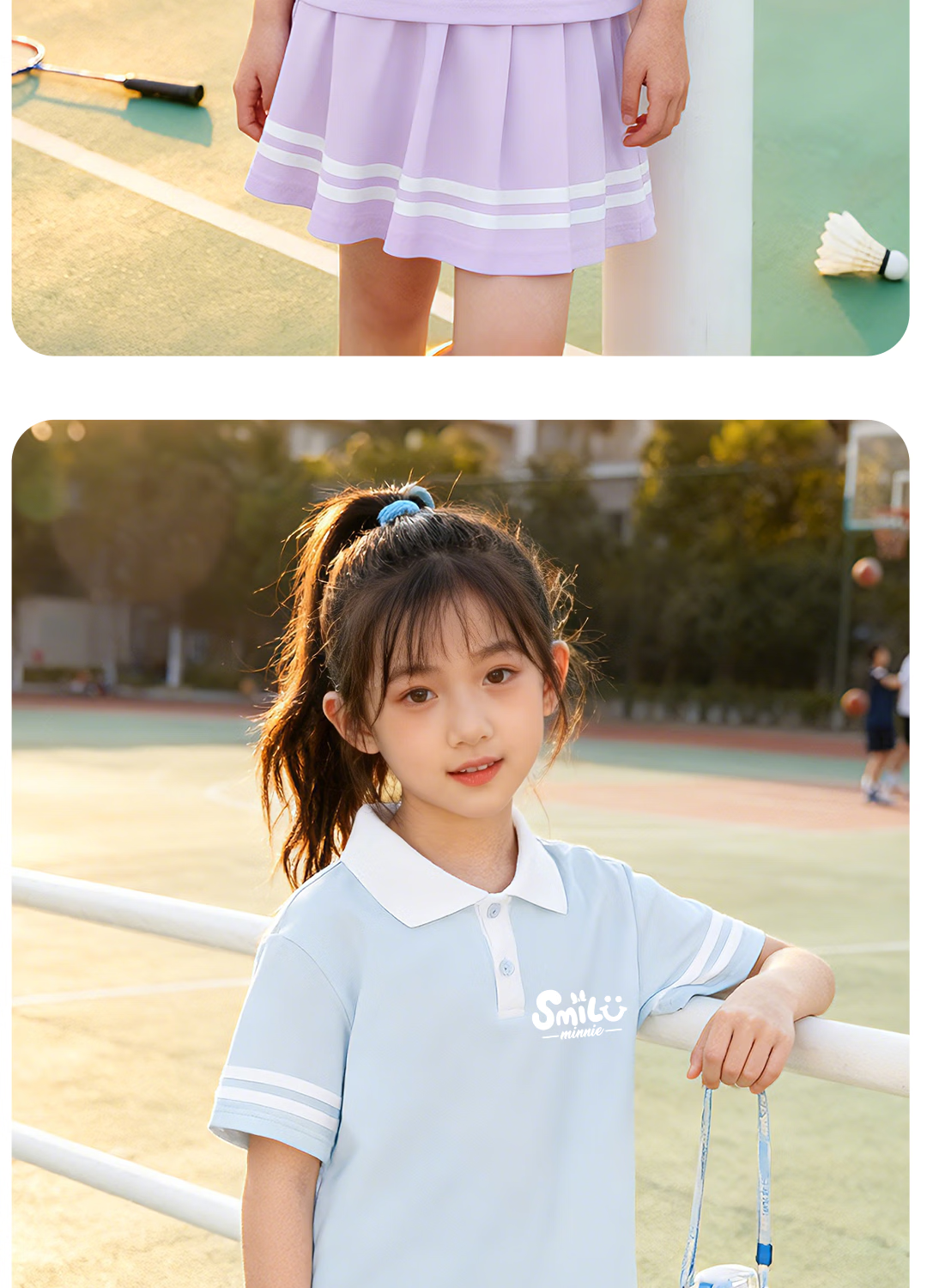 Disney Girls' Polo Set 2026 Summer New Cute Children's Cool Sportswear for Girls 18
