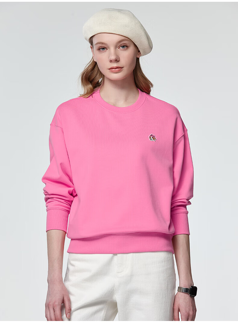 HAZZYS Women's Spring PHIZ Series Loose Pullover Crewneck Sweatshirt ABTSE0DAX01 2
