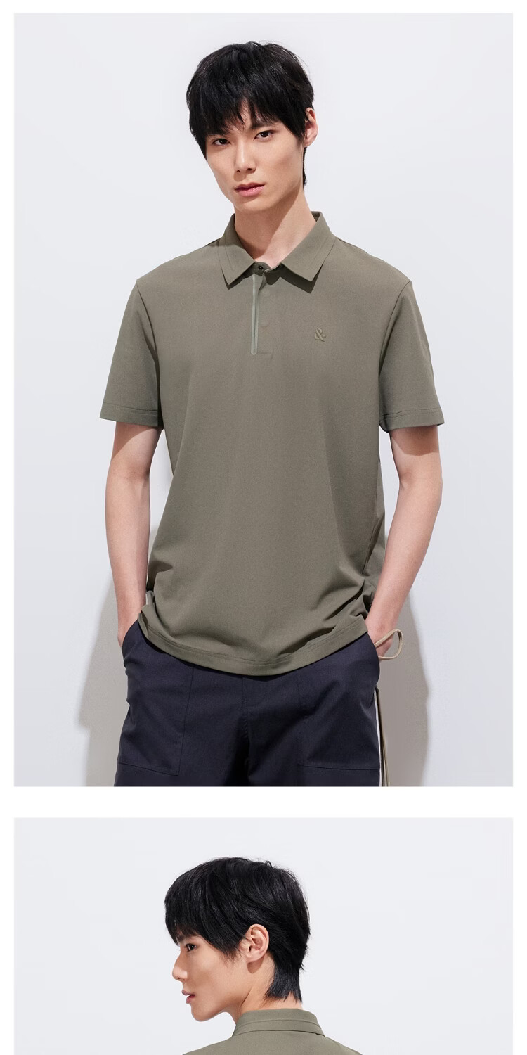 JACK & JONES Men's Quick-Dry Spring Polo Shirt Moisture-Wicking Breathable Casual Point Collar 226106023 16