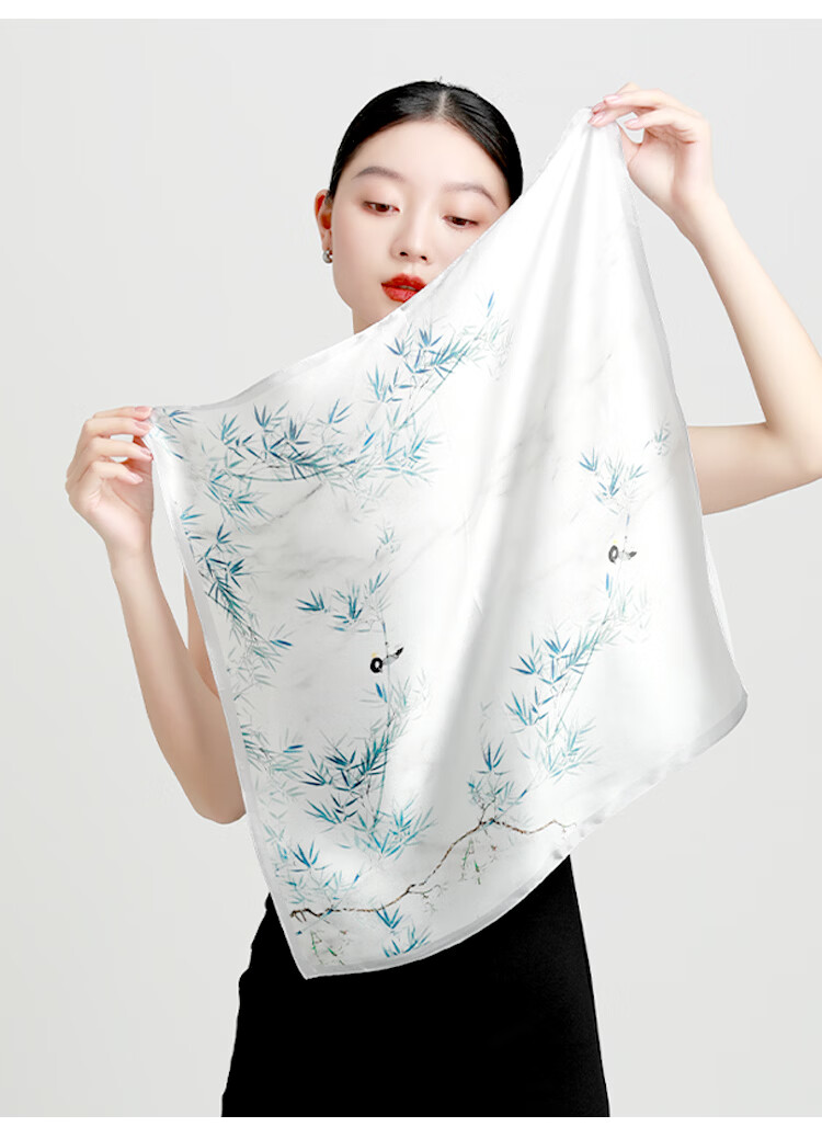 5161 Premium 100% Mulberry Silk Scarf Small Square Neck Scarf 2025 New Printed Hair Tie Gift 14