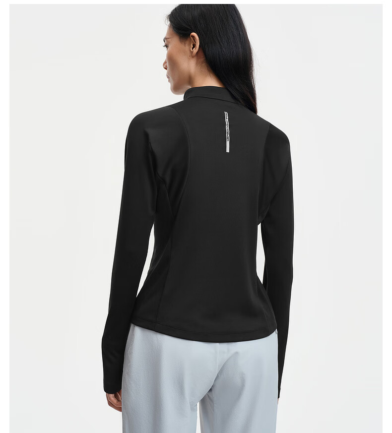 Biyinlefen Lightweight Sun Protection 2026 Spring New Women's Sports Casual Simple Stand Collar Long Sleeve T-Shirt 7