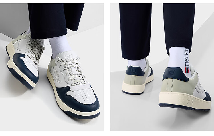 FILA Official FX-100 Men's Skate Shoes White Casual Business Minimalist Sneakers Sports Shoes 15