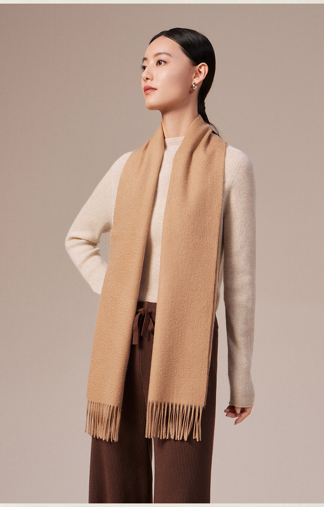 Shanghai Story 100% Cashmere Thickened Autumn Winter Warm Scarf Shawl Neck Warmer Gift for Elders Mother's Day Birthday Women 7