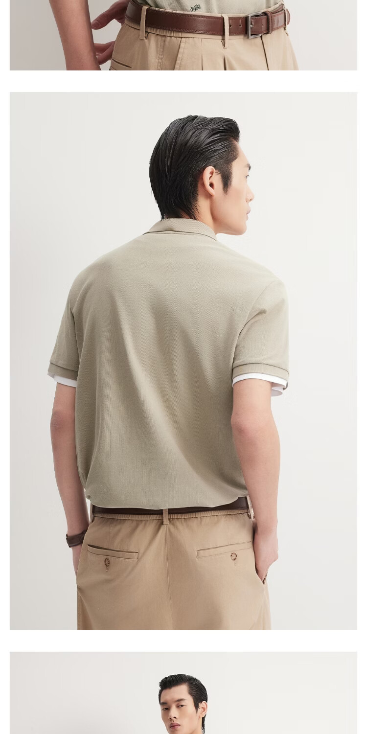 JACK&JONES Men's Spring Polo Shirt Two-Button Polo Collar Full Print Comfortable Trendy Short Sleeve 226106012 10